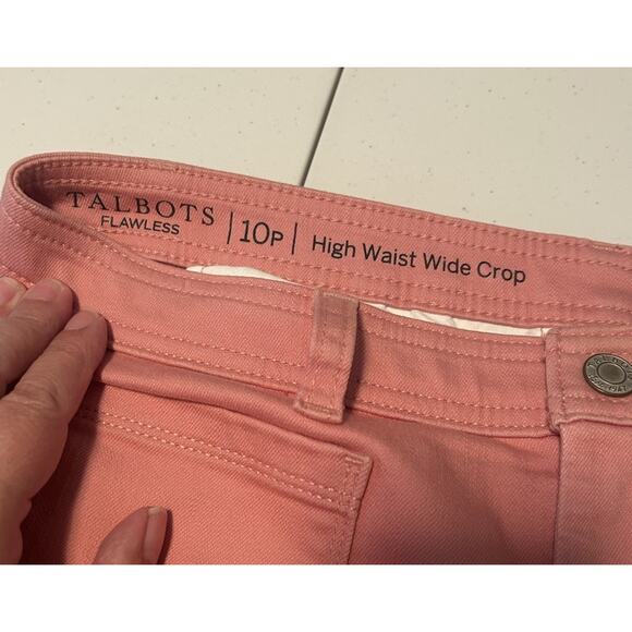 Talbots Flawless High Waist Wide Crop in Pink Size 10 petite - Picture 4 of 8